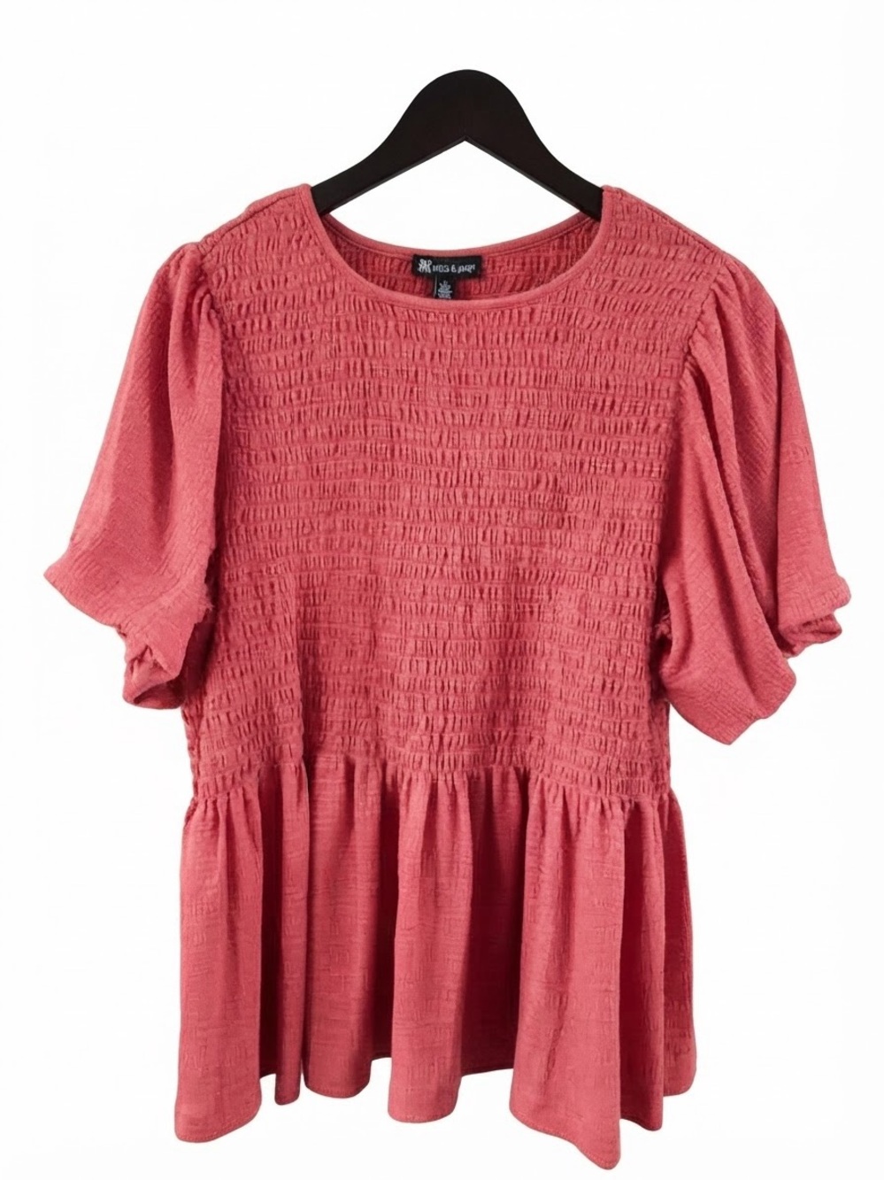Cable & Gauge Smocked Peplum Top - Picture 2 of 7